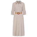 Alice Collins - Amara Dress - Pebble/Wild Oat - Wildvine Clothing, Spalding, Lincolnshire