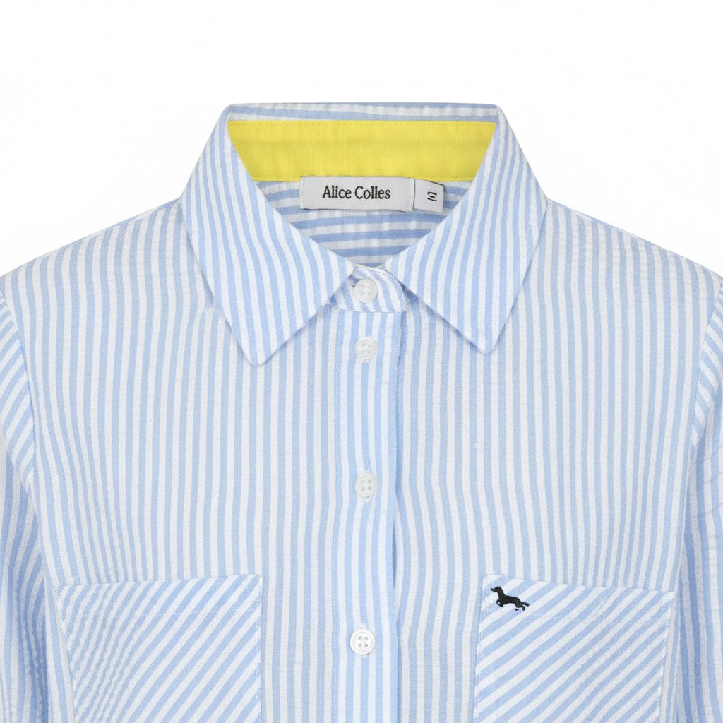 Alice Collins - Amara Shirt - Sky/White - Wildvine Clothing, Spalding, Lincolnshire