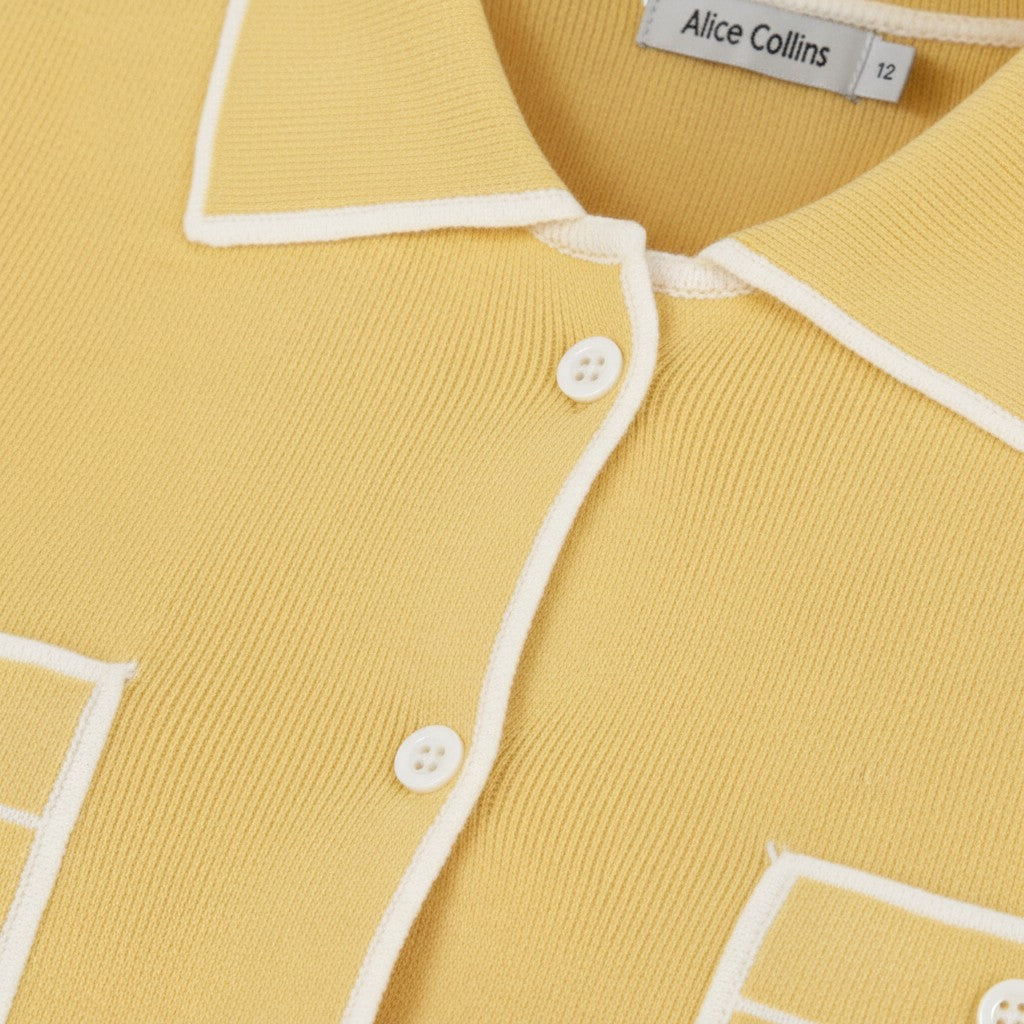 Alice Collins - Amelia Waistcoat - Butter/White - Wildvine Clothing, Spalding, Lincolnshire