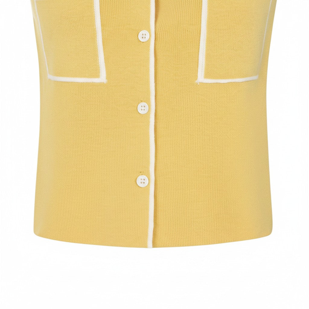 Alice Collins - Amelia Waistcoat - Butter/White - Wildvine Clothing, Spalding, Lincolnshire