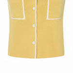 Alice Collins - Amelia Waistcoat - Butter/White - Wildvine Clothing, Spalding, Lincolnshire