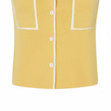 Alice Collins - Amelia Waistcoat - Butter/White - Wildvine Clothing, Spalding, Lincolnshire