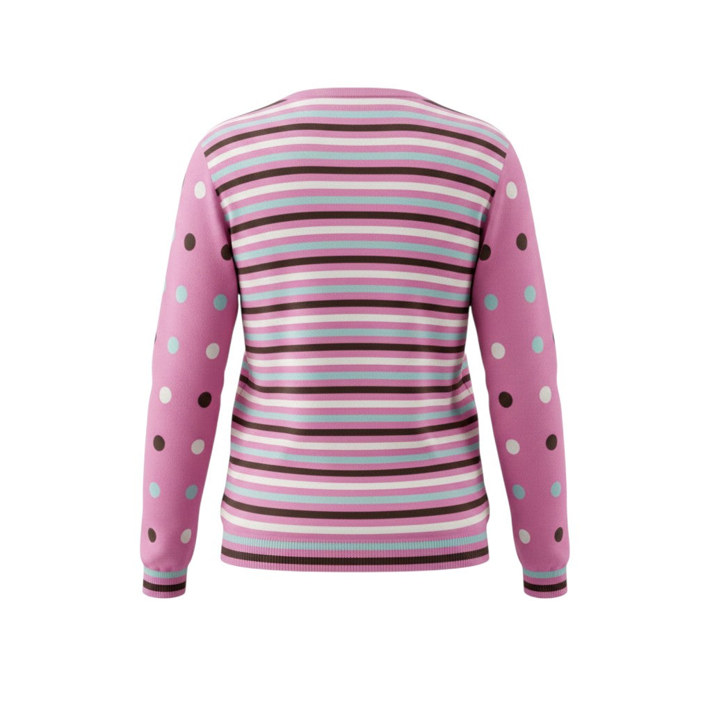 Alice Collins - Anna Pullover - Raspberry Sorbet/Chocolate Chip - 037A087 - Wildvine Clothing, Spalding, Lincolnshire