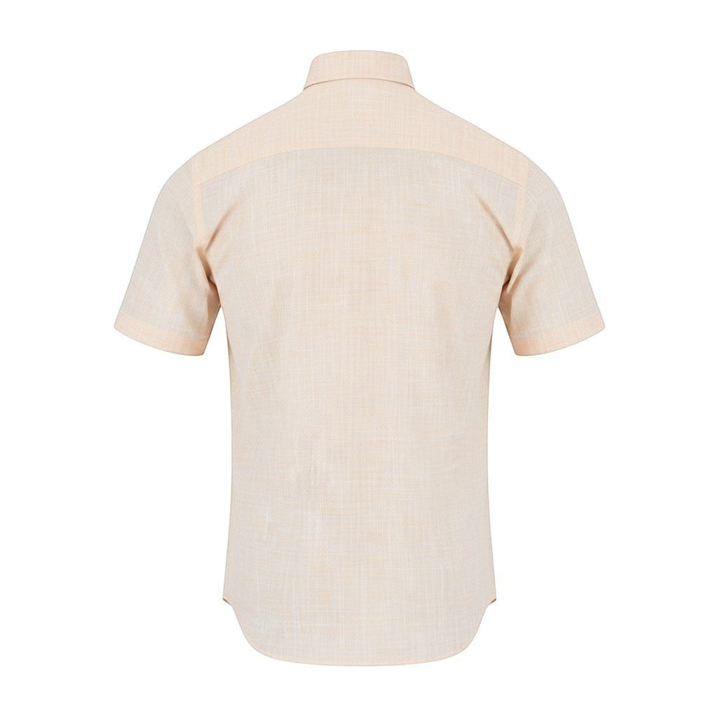 DG's Drifter Mens - Regular Short Sleeve Casual Shirt - Apricot / Yellow - 14501SS - 52 - Wildvine Clothing, Spalding, Lincolnshire