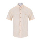 DG's Drifter Mens - Regular Short Sleeve Casual Shirt - Apricot / Yellow - 14501SS - 52 - Wildvine Clothing, Spalding, Lincolnshire