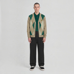 Lyle & Scott - Mens Argyle Knitted Classic Cardigan - Camel Taupe - KN2633V Y613 - Wildvine Clothing, Spalding, Lincolnshire