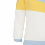 Alice Collins - Astrid Pullover - Sky/White/Butter - Wildvine Clothing, Spalding, Lincolnshire