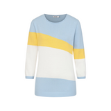 Alice Collins - Astrid Pullover - Sky/White/Butter - Wildvine Clothing, Spalding, Lincolnshire