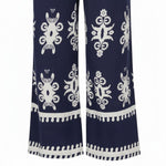 Alice Collins - Athena Trousers - Rich Navy/White - Wildvine Clothing, Spalding, Lincolnshire