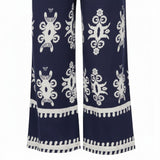 Alice Collins - Athena Trousers - Rich Navy/White - Wildvine Clothing, Spalding, Lincolnshire