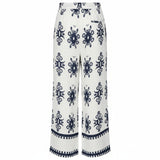 Alice Collins - Athena Trousers - White/Rich Navy - Wildvine Clothing, Spalding, Lincolnshire