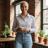 Alice Collins - Avril Shirt - Rich Navy - 037A260 - Wildvine Clothing, Spalding, Lincolnshire