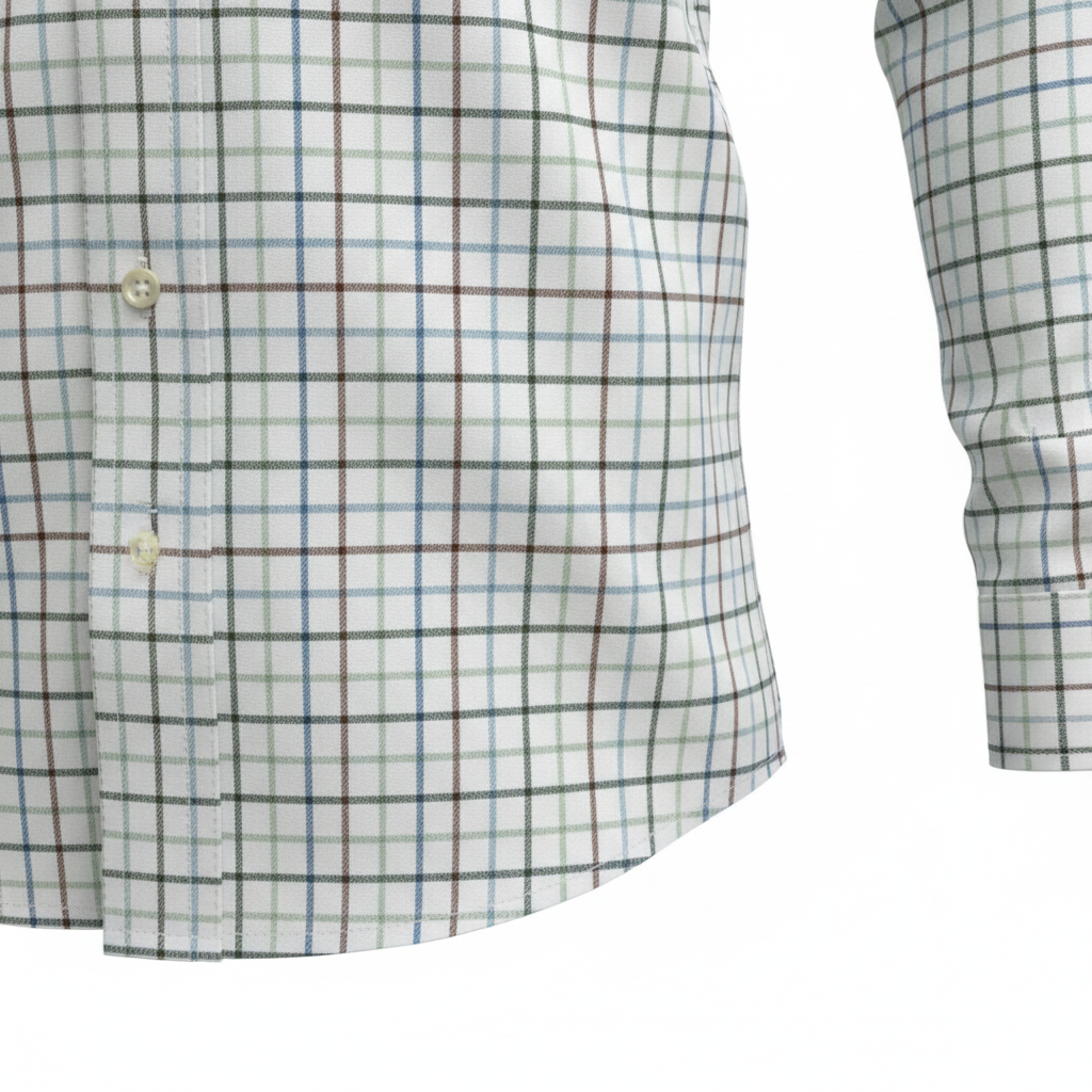 Gurteen - Mens - Shirt - Cumbria - Modern Fit / LS - Azure Check 56002 633 - Wildvine Clothing, Spalding, Lincolnshire