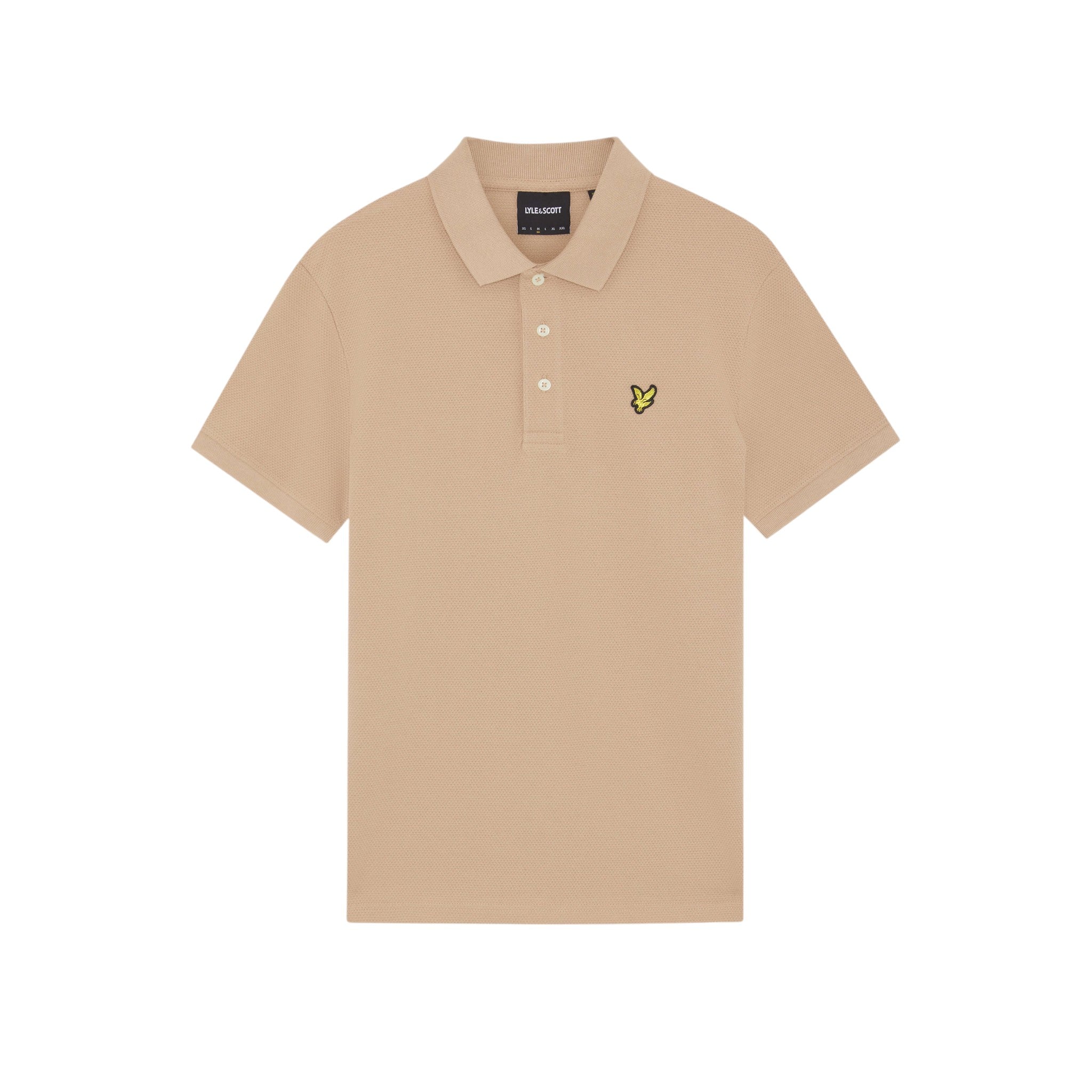 Lyle & Scott - Mens Popcorn Jacquard Polo Shirt - Barley - SP2400V Y121 - Wildvine Clothing, Spalding, Lincolnshire