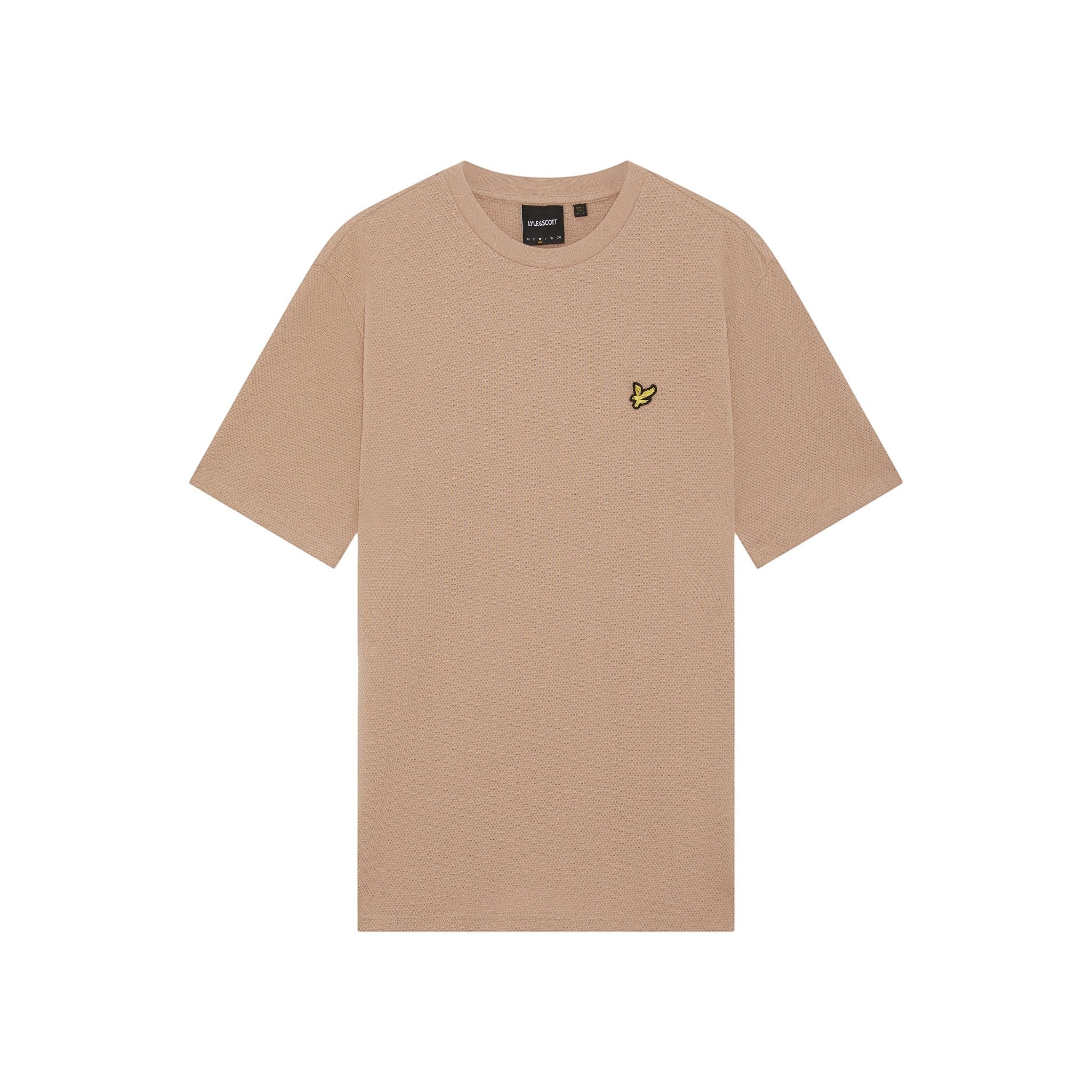 Lyle & Scott - Mens Popcorn Jacquard T-Shirt - Barley - TS2406V Y121 - Wildvine Clothing, Spalding, Lincolnshire