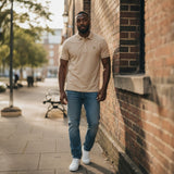 Lyle & Scott - Mens Popcorn Jacquard Polo Shirt - Barley - SP2400V Y121 - Wildvine Clothing, Spalding, Lincolnshire