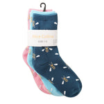 Alice Collins - Bee Socks (3pk) - Assorted - Wildvine Clothing, Spalding, Lincolnshire