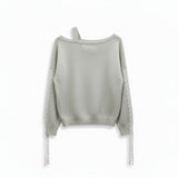 Wild Flower - Ladies - Bow Embroidered Jumper - Beige - Wildvine Clothing, Spalding, Lincolnshire