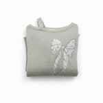 Wild Flower - Ladies - Bow Embroidered Jumper - Beige - Wildvine Clothing, Spalding, Lincolnshire