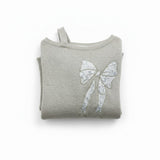 Wild Flower - Ladies - Bow Embroidered Jumper - Beige - Wildvine Clothing, Spalding, Lincolnshire