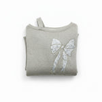 Wild Flower - Ladies - Bow Embroidered Jumper - Beige - Wildvine Clothing, Spalding, Lincolnshire
