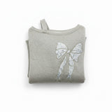Wild Flower - Ladies - Bow Embroidered Jumper - Beige - Wildvine Clothing, Spalding, Lincolnshire