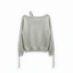 Wild Flower - Ladies - Bow Embroidered Jumper - Beige - Wildvine Clothing, Spalding, Lincolnshire