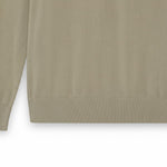 WILDVINE Clothing Co. sandstorm beige merino wool knit jumper with ribbed hem detail