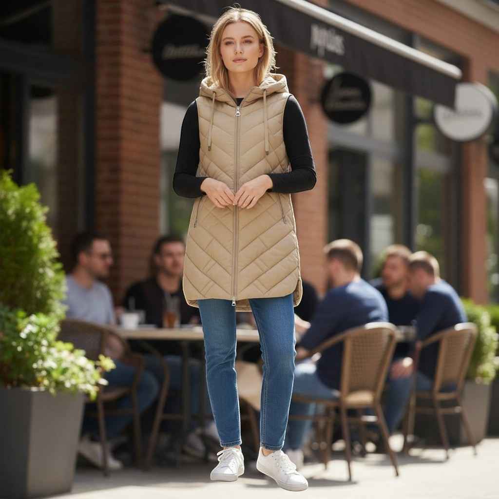 Jane Austin - Ladies Willow Gilet - Beige - Wildvine Clothing, Spalding, Lincolnshire