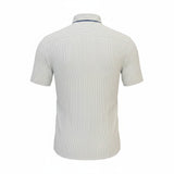 Gurteen - Mens - Seville - Modern Fit / Short Sleeved - Beige Stripe 504 - Wildvine Clothing, Spalding, Lincolnshire