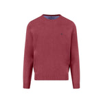 Fynch-Hatton - Mens Knitwear - O-Neck, Superfine - Berry - Wildvine Clothing, Spalding, Lincolnshire