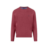 Fynch-Hatton - Mens Knitwear - O-Neck, Superfine - Berry - Wildvine Clothing, Spalding, Lincolnshire