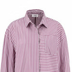 Fynch-Hatton - Ladies Blouse - Asym Stripe - Berry Rose 492 - Wildvine Clothing, Spalding, Lincolnshire