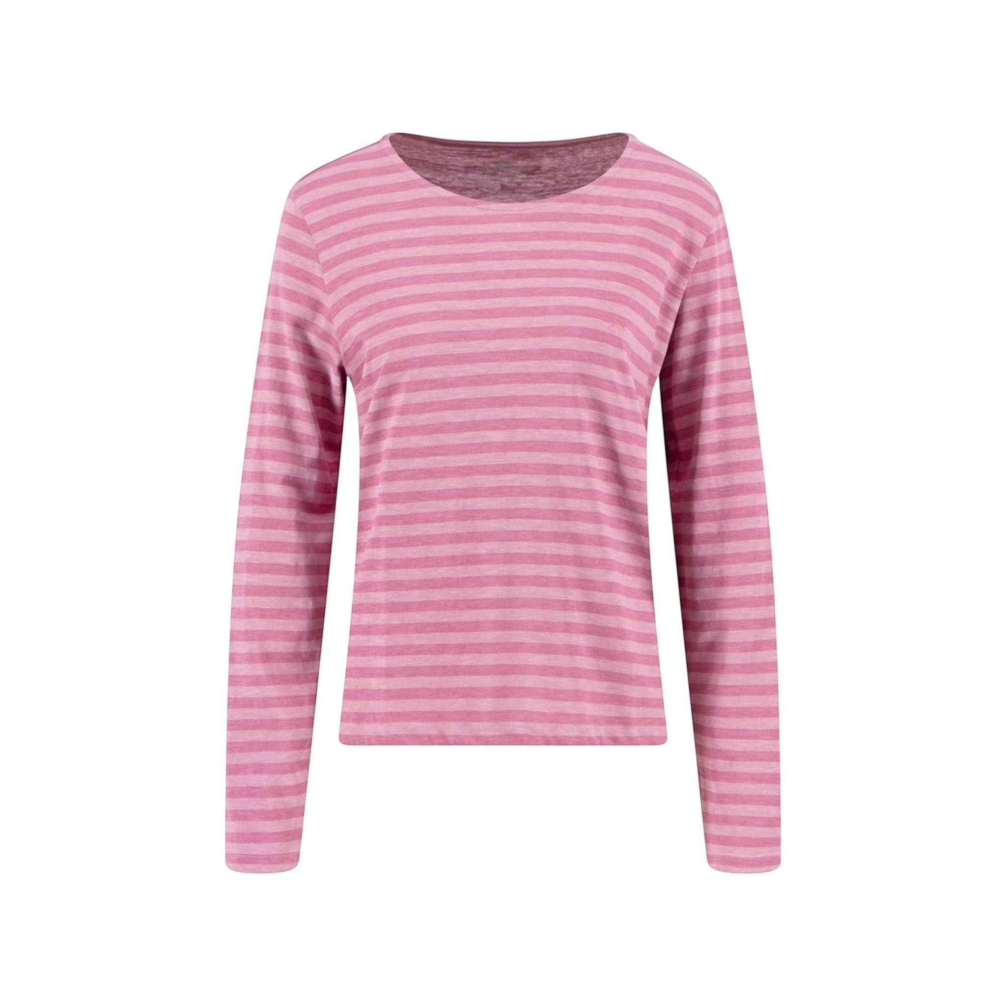 Fynch-Hatton - Ladies Jersey - Long Sleeve Stripe - Berry Rose 492 - Wildvine Clothing, Spalding, Lincolnshire
