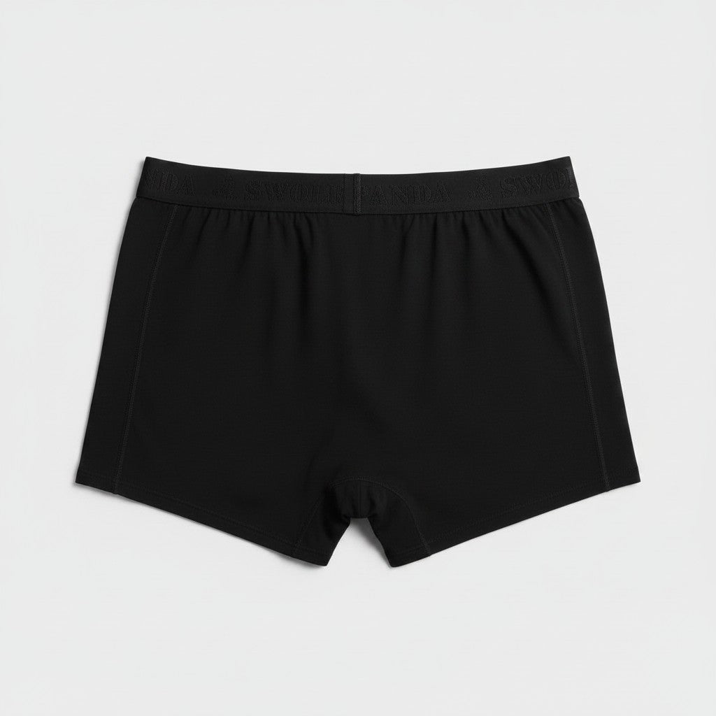 Swole Panda - Mens Bamboo Boxers - Black / Black Band - Wildvine Clothing, Spalding, Lincolnshire