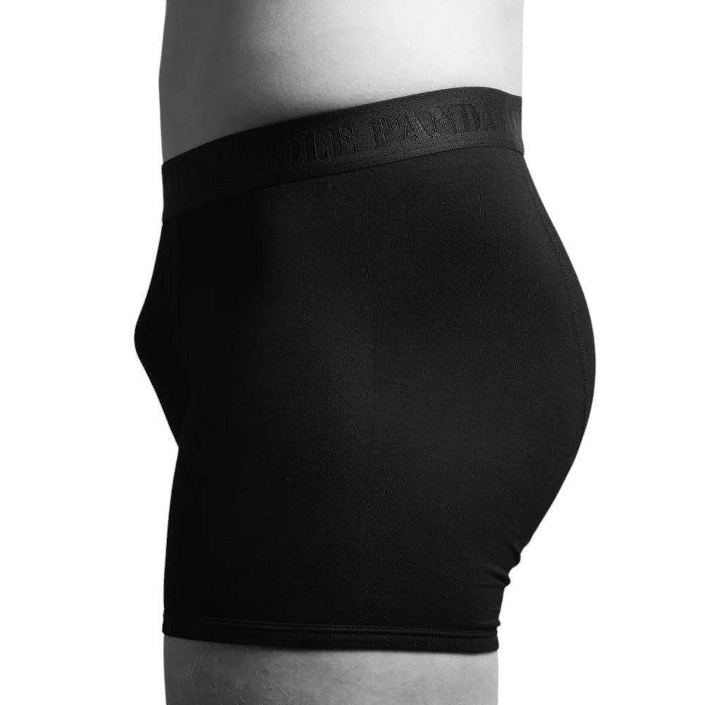 Swole Panda - Mens Bamboo Boxers - Black / Black Band - Wildvine Clothing, Spalding, Lincolnshire