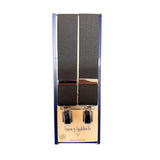 Hunt & Holditch - Mens - Plain Black Braces-Feathered Silver Clip - One Size - Wildvine Clothing, Spalding, Lincolnshire
