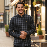 Lyle & Scott - Mens Broad Windowpane Check Shirt - Jet Black - LW2522V Z865 - Wildvine Clothing, Spalding, Lincolnshire