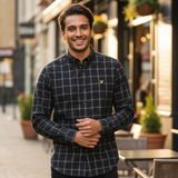 Lyle & Scott - Mens Broad Windowpane Check Shirt - Jet Black - LW2522V Z865 - Wildvine Clothing, Spalding, Lincolnshire