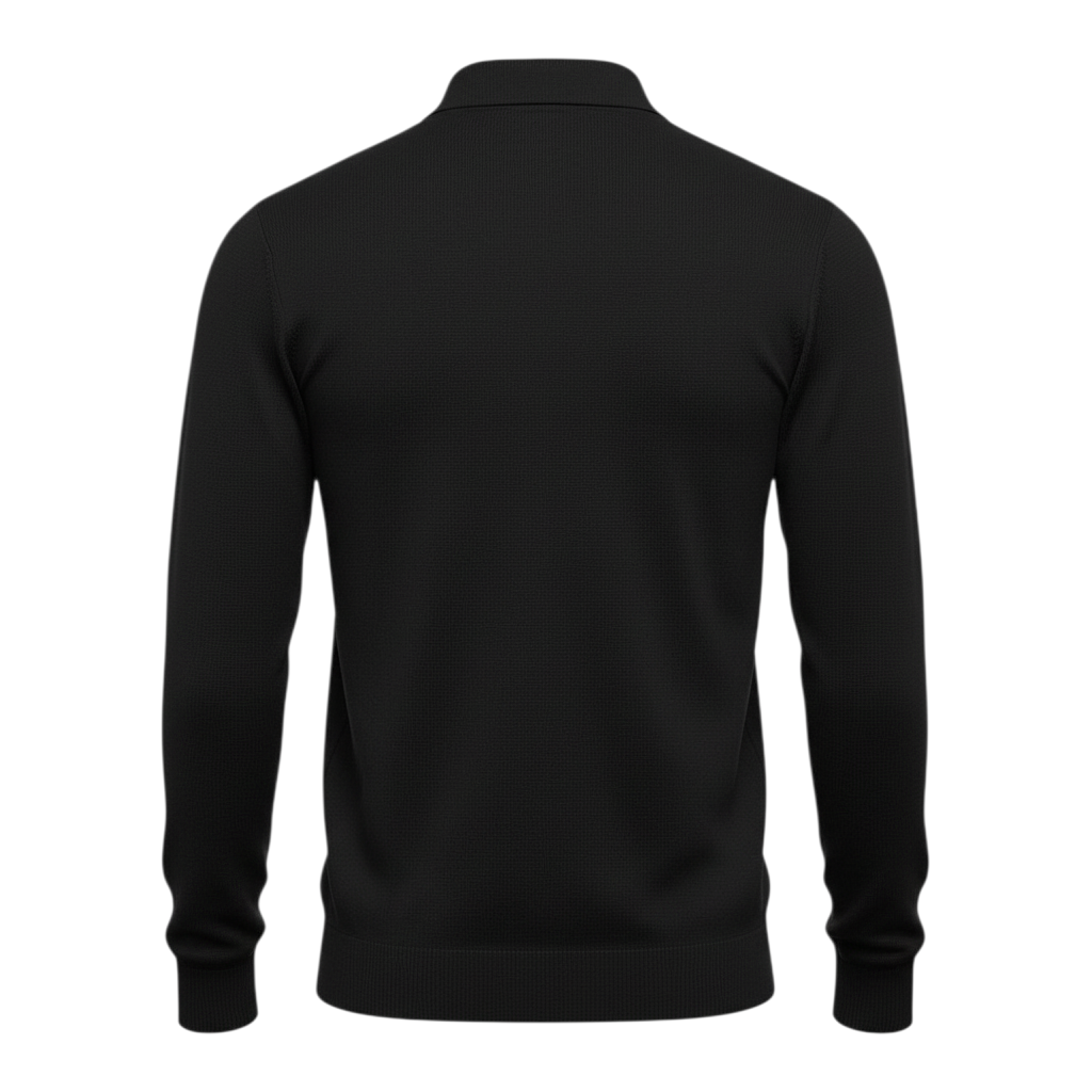 Gabicci Vintage - Mens Bond Argyle Knit Polo - Black - V57GM02 - Wildvine Clothing, Spalding, Lincolnshire
