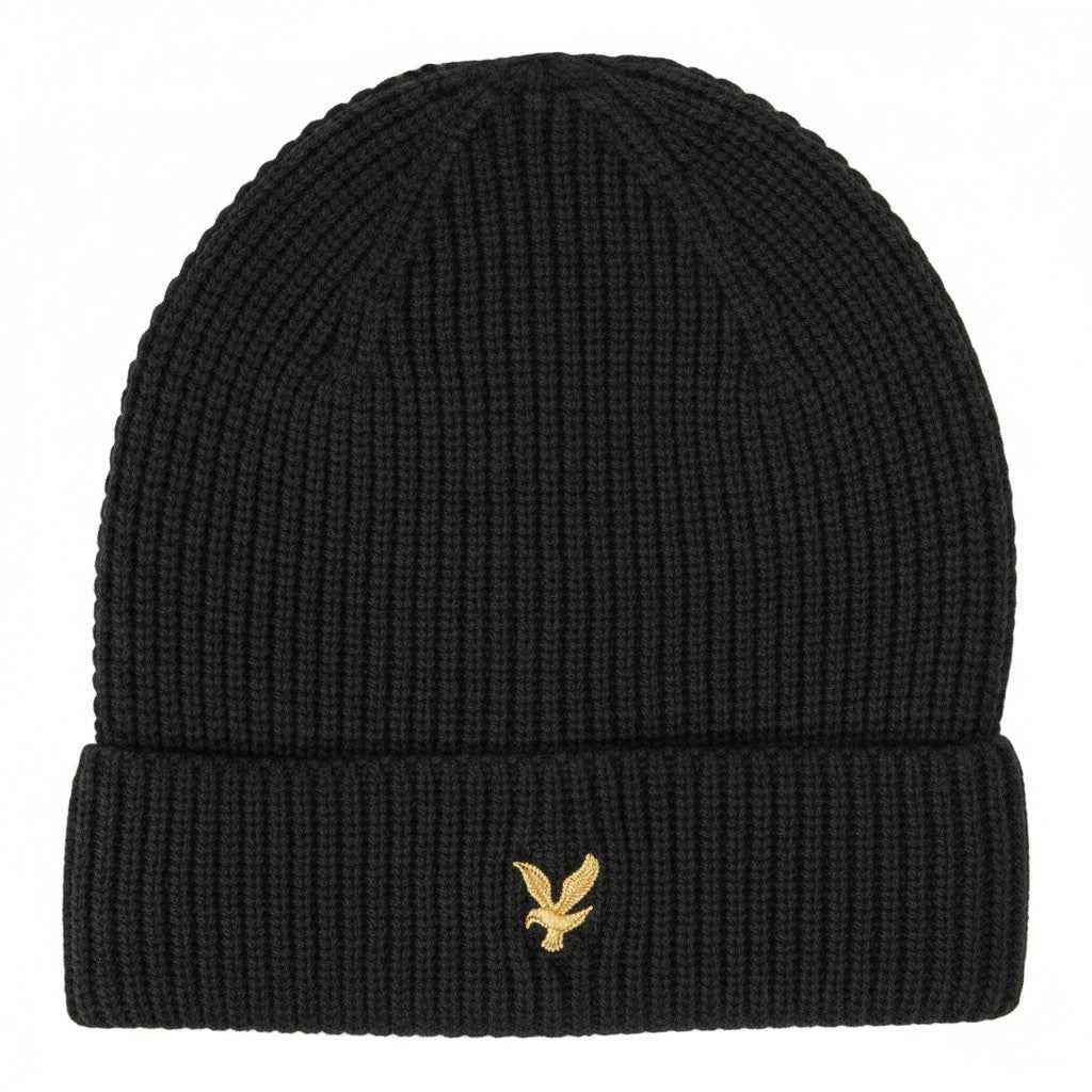 Lyle & Scott - Mens Brushed Scarf and Beanie Hat Set - Jet Black - Z865 - Wildvine Clothing, Spalding, Lincolnshire