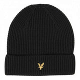 Lyle & Scott - Mens Brushed Scarf and Beanie Hat Set - Jet Black - Z865 - Wildvine Clothing, Spalding, Lincolnshire