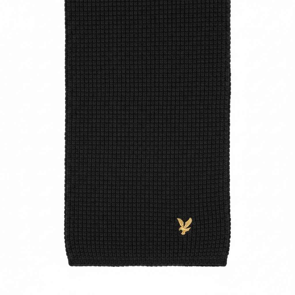 Lyle & Scott - Mens Brushed Scarf and Beanie Hat Set - Jet Black - Z865 - Wildvine Clothing, Spalding, Lincolnshire