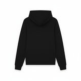 WILDVINE Clothing Co. black superfine knitted zip-through hoodie viewed from the back