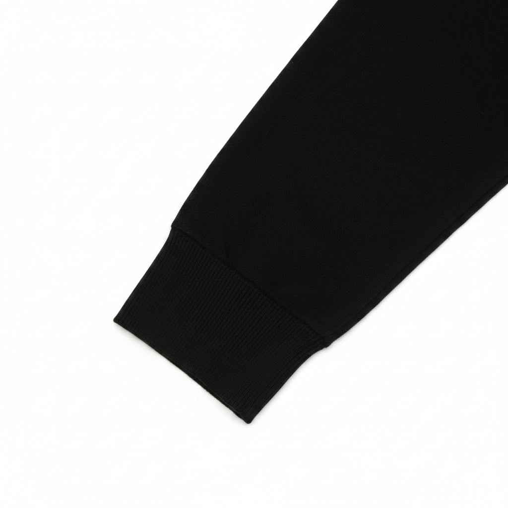 Lyle & Scott - Mens Cotton Merino Long Sleeve Knitted Polo - Jet Black Z865 - Wildvine Clothing, Spalding, Lincolnshire