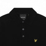 Lyle & Scott - Mens Cotton Merino Long Sleeve Knitted Polo - Jet Black Z865 - Wildvine Clothing, Spalding, Lincolnshire