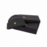 Lyle & Scott - Mens - Lambswool Blend Scarf & Beanie Set - Jet Black Z865 - Wildvine Clothing, Spalding, Lincolnshire