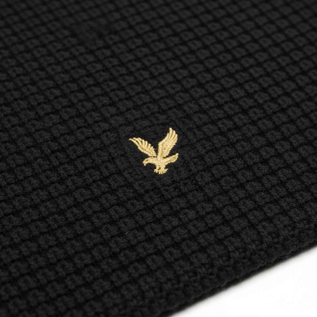 Lyle & Scott - Mens - Lambswool Blend Scarf & Beanie Set - Jet Black Z865 - Wildvine Clothing, Spalding, Lincolnshire