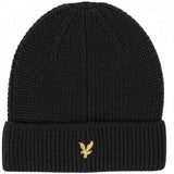 Lyle & Scott - Mens - Lambswool Blend Scarf & Beanie Set - Jet Black Z865 - Wildvine Clothing, Spalding, Lincolnshire