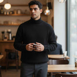 Fynch-Hatton - Mens Knitwear - Rollneck, Merino - Black 999 - Wildvine Clothing, Spalding, Lincolnshire